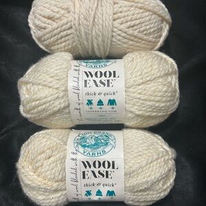 Lion Brand Wool Ease Thick & Quick Yarn Starlight 3 Skeins—(2) 5oz & (1) 4.6oz